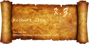 Kolbert Zita névjegykártya
